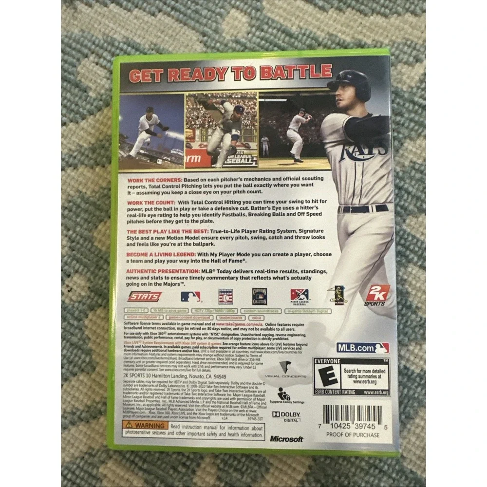 Major League Baseball 2K10 -‎ Microsoft Xbox 360 Pristine Tested Authentic